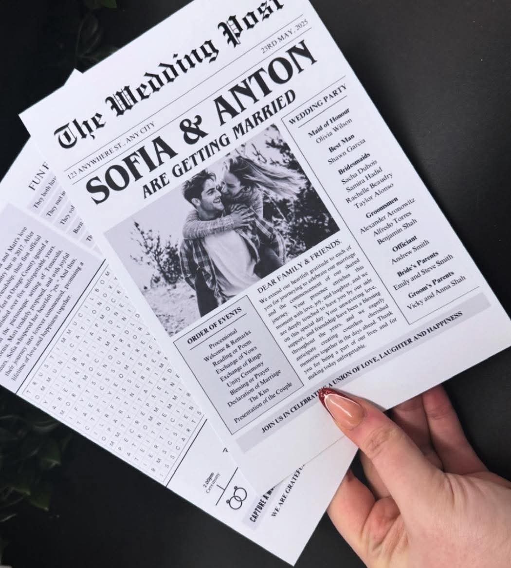 Folded Wedding Posts