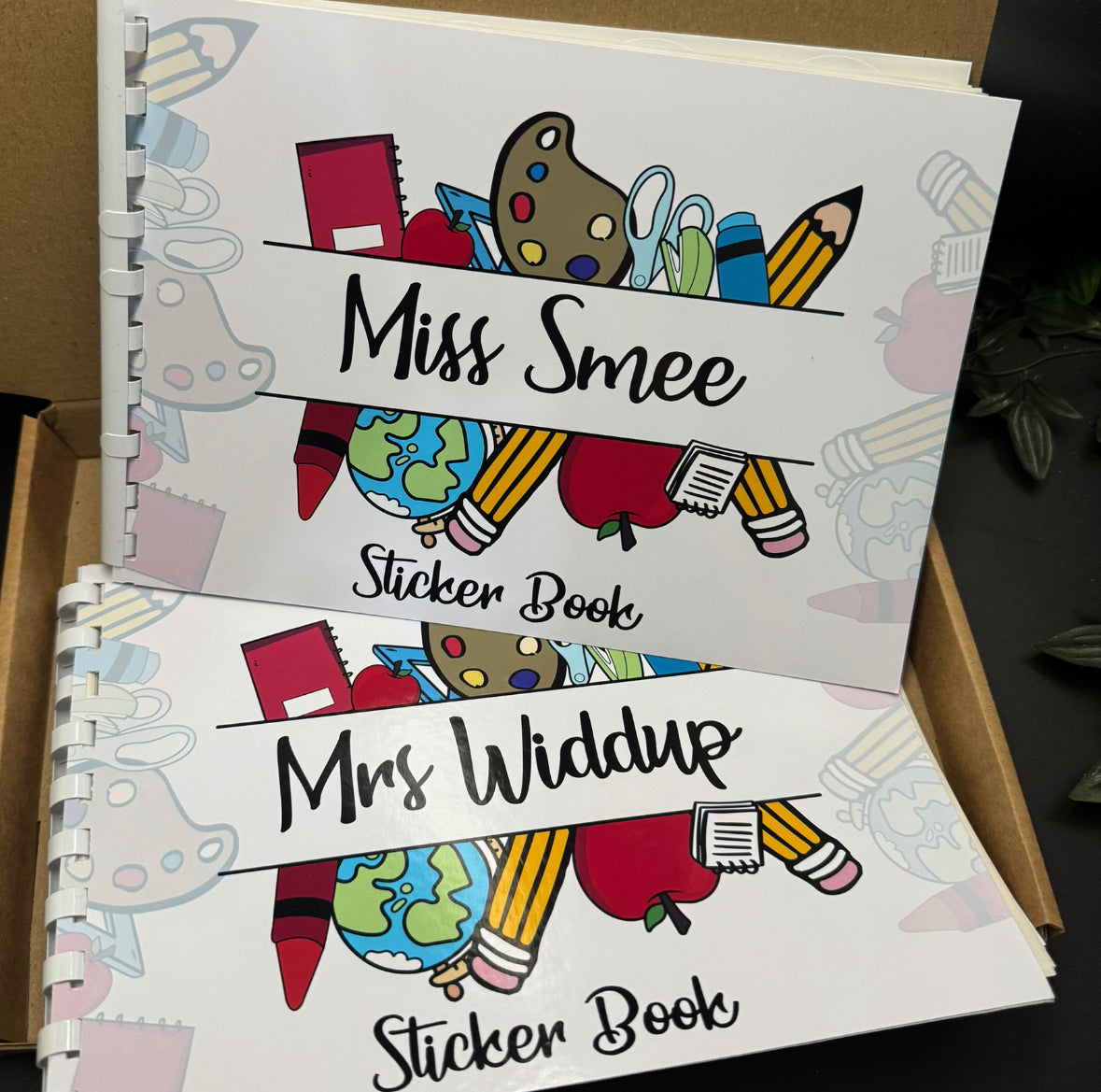 Teacher sticker book