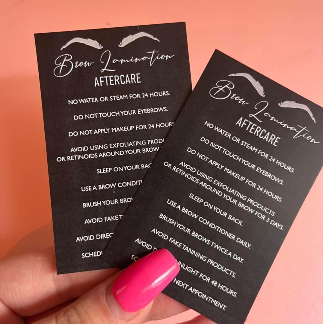 Brow Lamination Cards