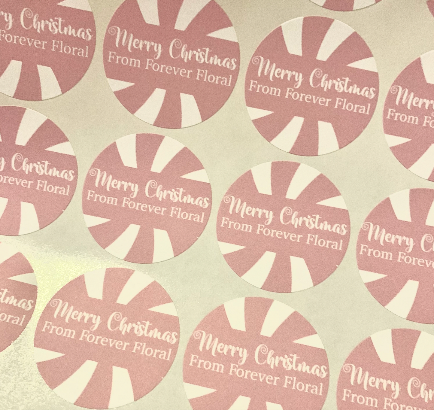 Pink Candy Cane Stickers