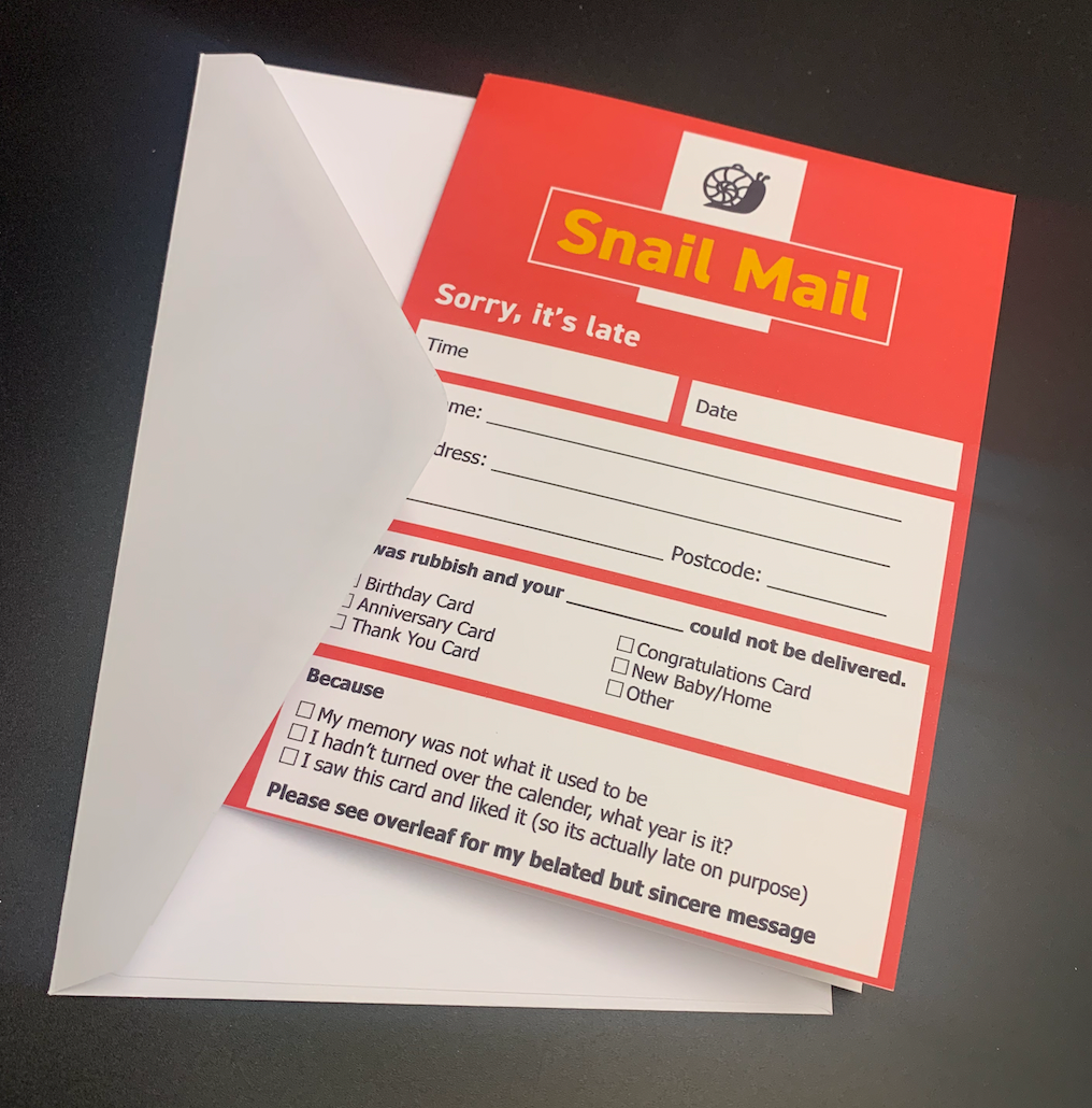 Snail Mail Greeting Card