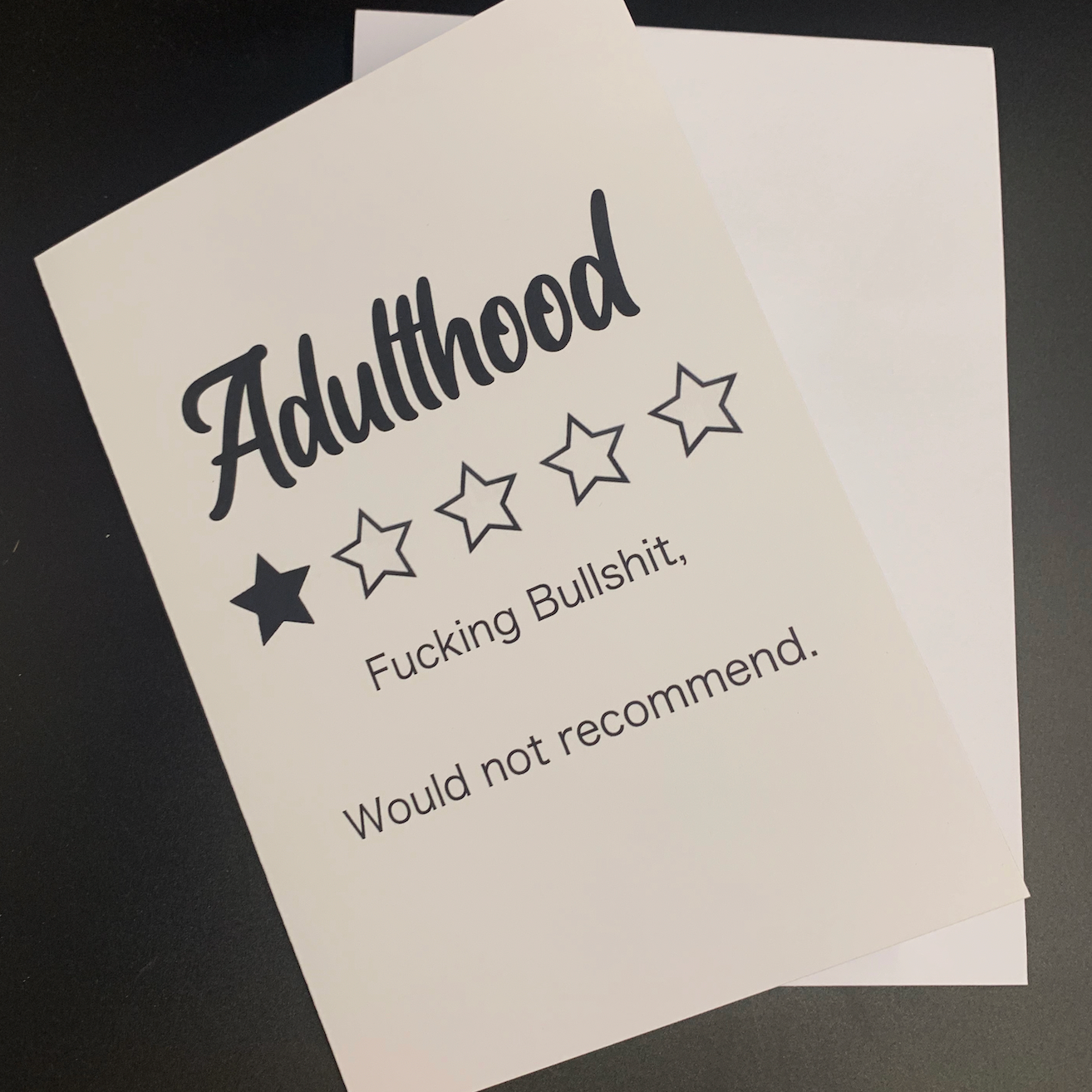 Adulthood Greeting Card