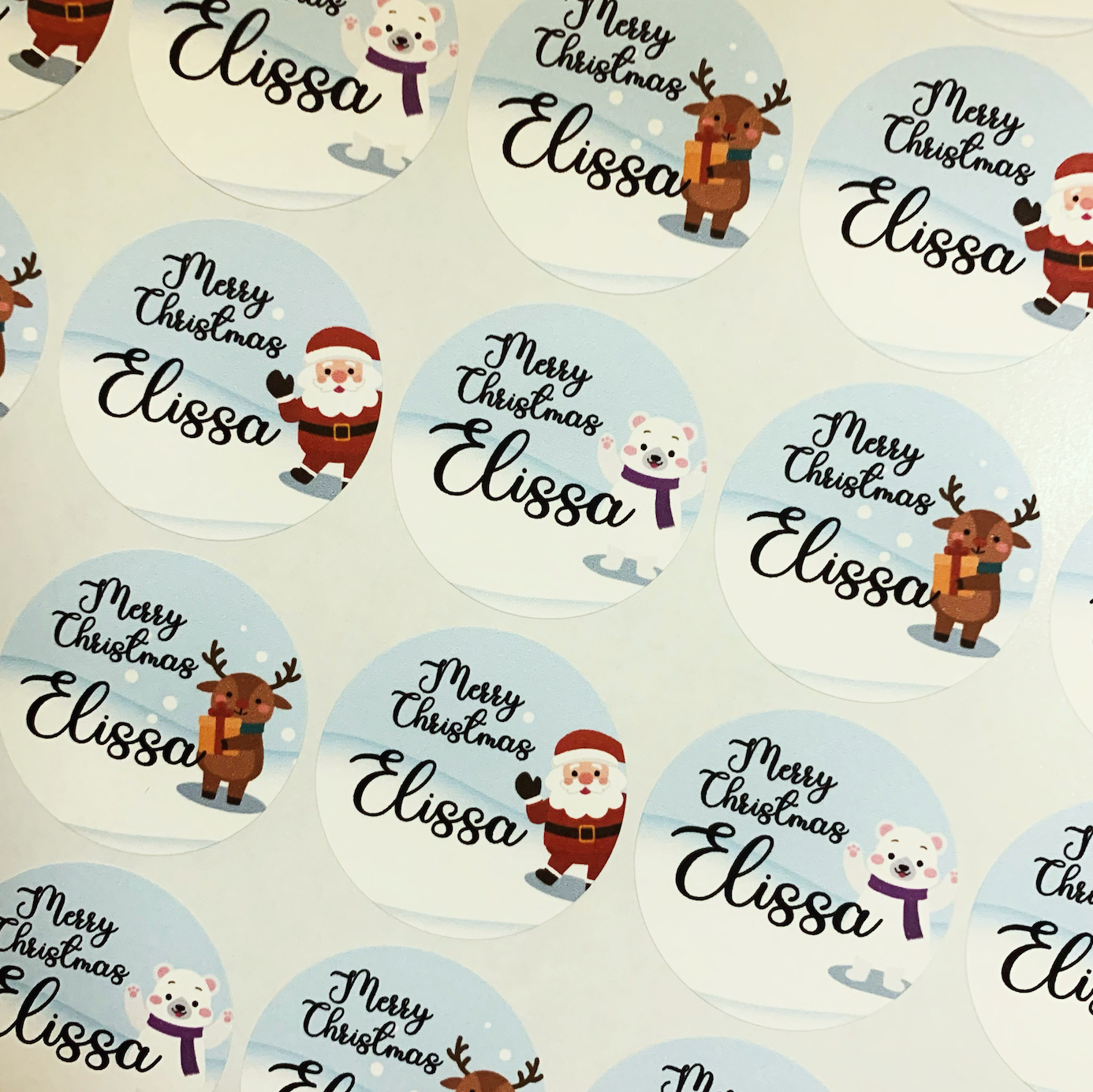 Mixed Character Christmas Tag