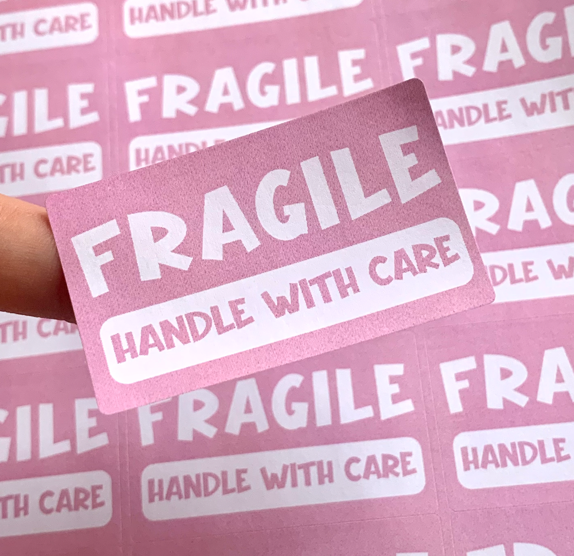 Fragile stickers