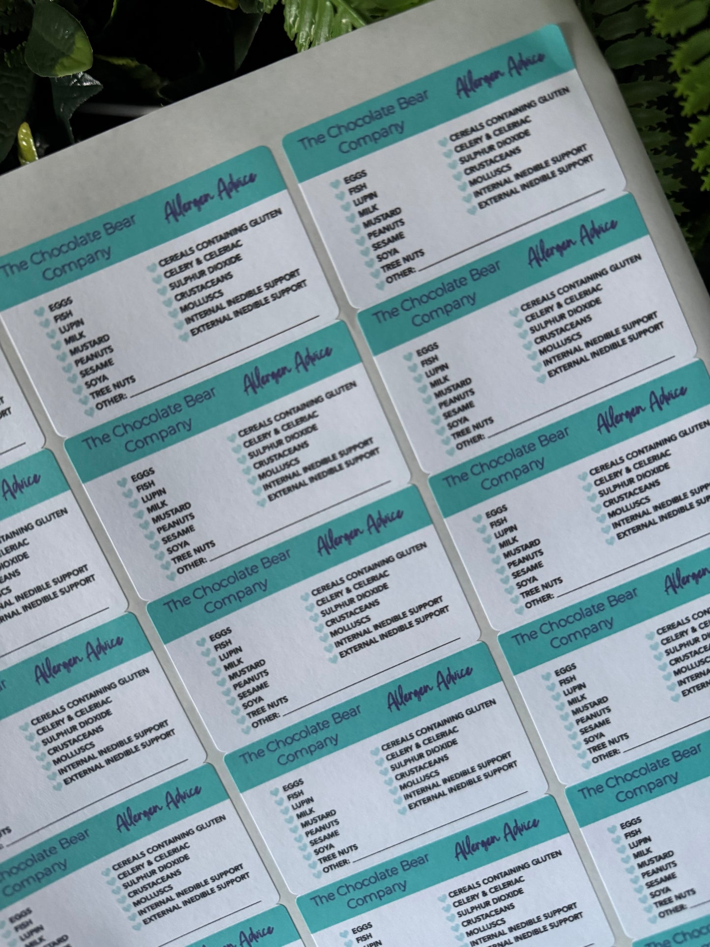 Custom Allergen Labels