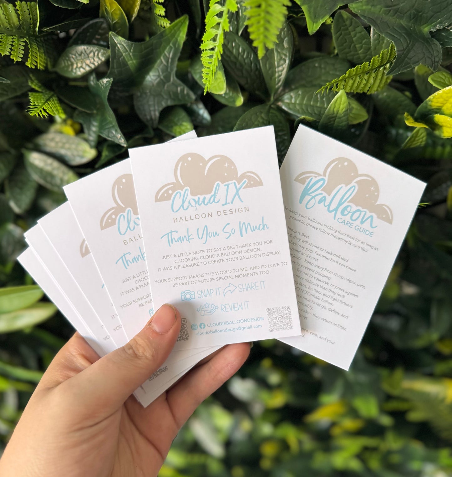 Care & Thank you card Duo (Double Sided )