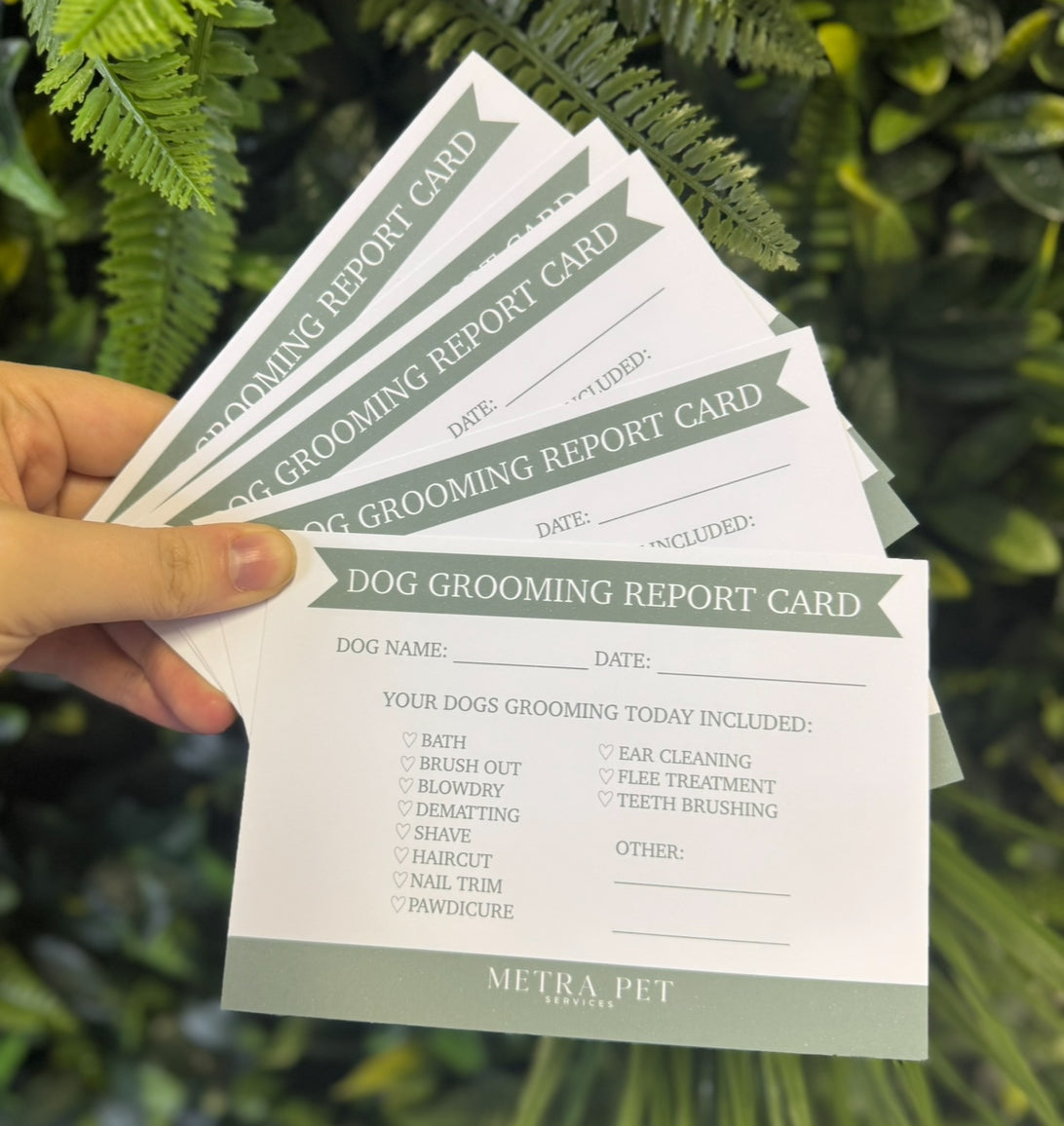 Dog Grooming Report Card