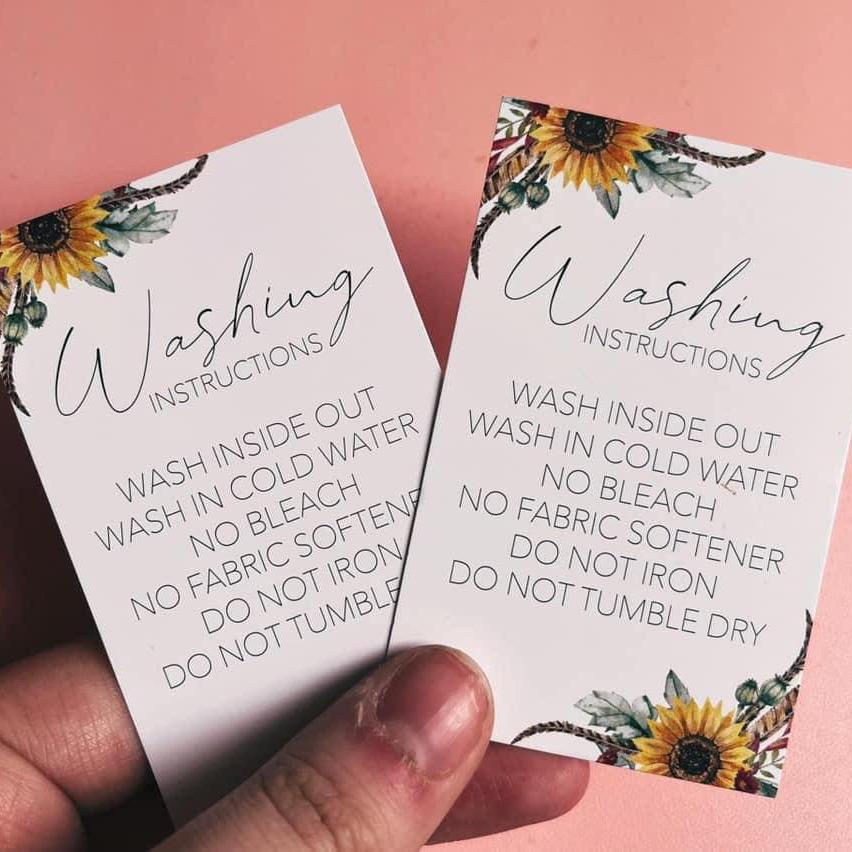 Washing Instructions