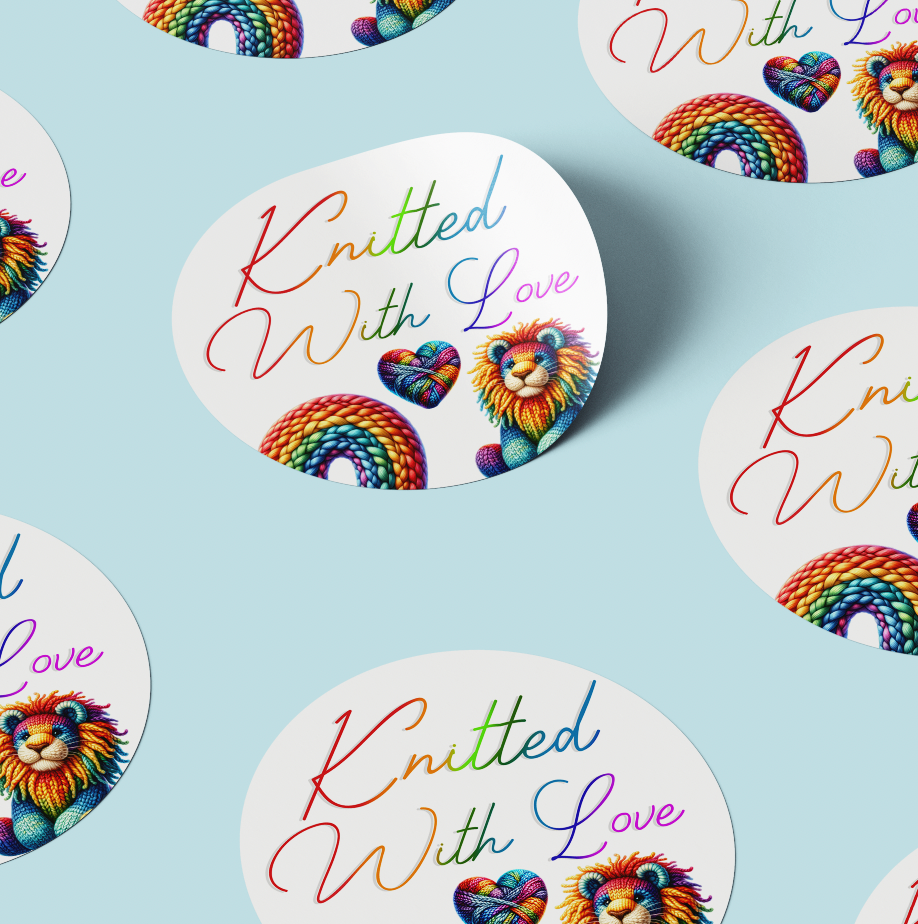 Knitted with love stickers