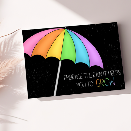 Embrace the rain - Quote Cards