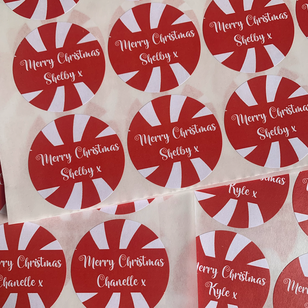 Candy Cane custom stickers