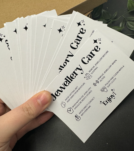 Jewellery Care Cards