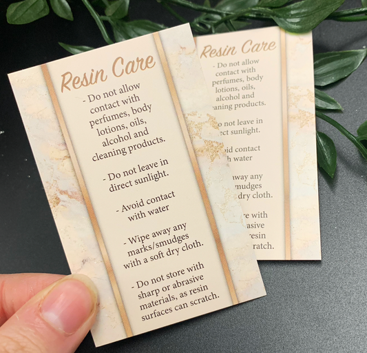Pink Resin Care Cards