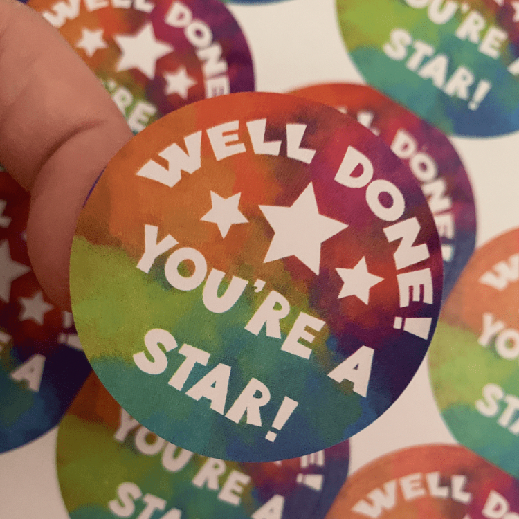 Well done stickers