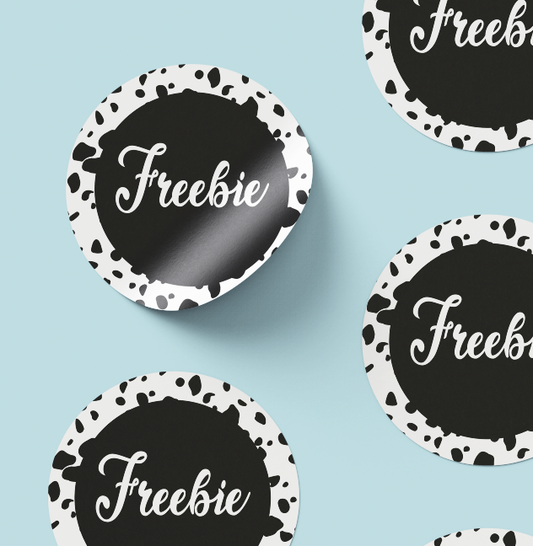 Black & White Freebie stickers