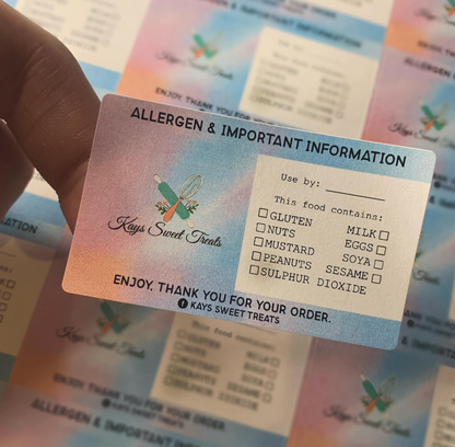 Allergen Stickers