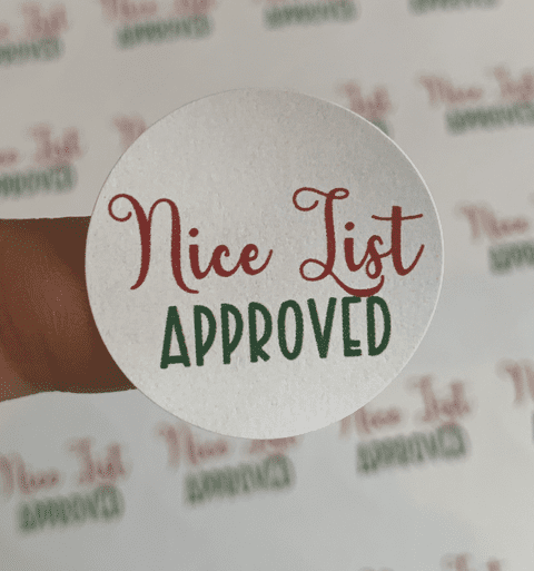 Nice List Approved stickers
